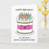 Carte Joyeux discours d'anniversaire Pathologiste de lan (Fleur jaune)