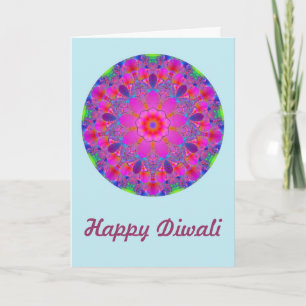 Carte Joyeux Diwali avec mantra texte personnalisé