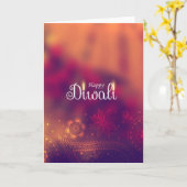 Carte Joyeux Diwali Deepawali Indian Festival of Lights (Fleur jaune)