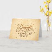 Carte Joyeux Diwali Deepawali Indian Festival of Lights (Fleur jaune)