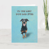 Carte Joyeux Doberman meilleur chien père jamais Fête de (Devant)