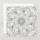 Carte Joyeux Doodles : Page de coloriage d'automne (Devant / Derrière)