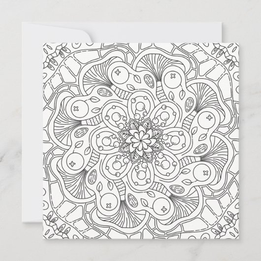 Carte Joyeux Doodles : Page de coloriage d'automne (Devant)