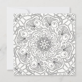 Carte Joyeux Doodles : Page de coloriage d'automne
