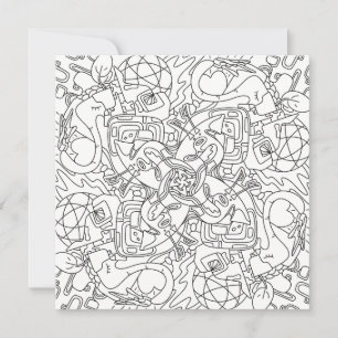 Carte Joyeux Doodles : partout dans le monde Coloring Ca
