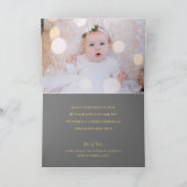 Carte Joyeux d'or sur gris Plié photo Noël (Intérieur)