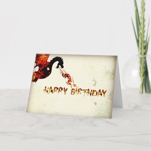 Carte Joyeux dragon d'anniversaire (Devant)