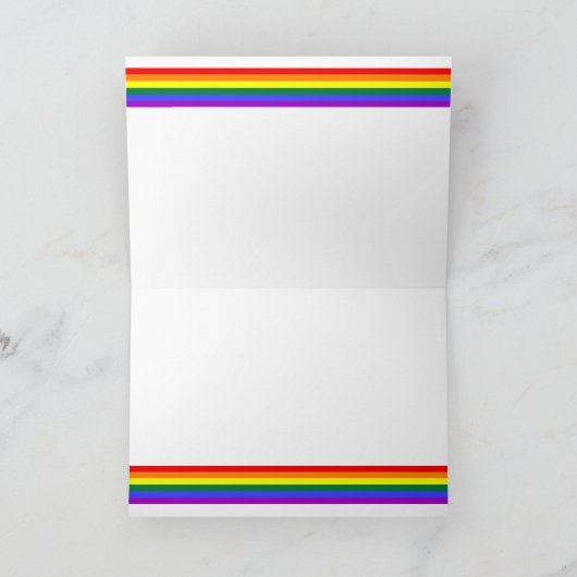 Carte Joyeux drapeau bisexuel de fierté (Intérieur)