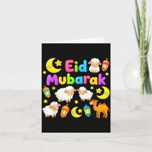 Carte Joyeux eid mubarak pour les enfants musulmans eid