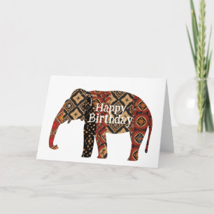 Carte Joyeux éléphant d'anniversaire
