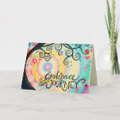 Carte Joyeux 'Embrasser le Voyage' (Devant)
