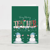 Carte Joyeux enseignant de Noël (Devant)