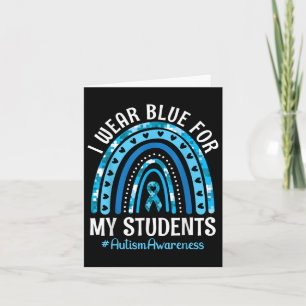 Carte Joyeux Enseignant Je Porte Le Bleu Pour Mes Étudia