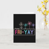 Carte Joyeux Enseignant Vendredi Fri-yay Funny Weekend E (Fleur jaune)