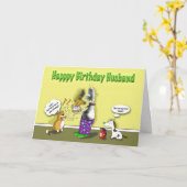 Carte Joyeux époux d'anniversaire (Fleur jaune)