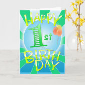 Carte Joyeux ęr anniversaire (Fleur jaune)