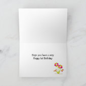 Carte Joyeux ęr anniversaire Caterpiller - papillon (Intérieur)