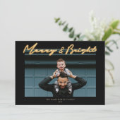 Carte Joyeux et brillant Neon Letter vacances photo (Debout devant)