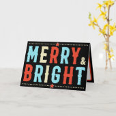 Carte Joyeux et brillant Noël coloré (Fleur jaune)