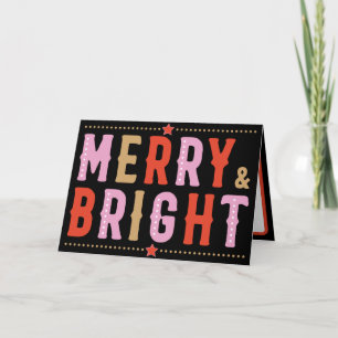 Carte Joyeux et brillant Noël coloré