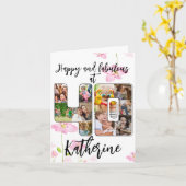Carte Joyeux et fabuleux 40e anniversaire Multi Photo (Fleur jaune)