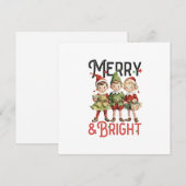 Carte Joyeux et Joyeux Noël vintage (Devant / Derrière)