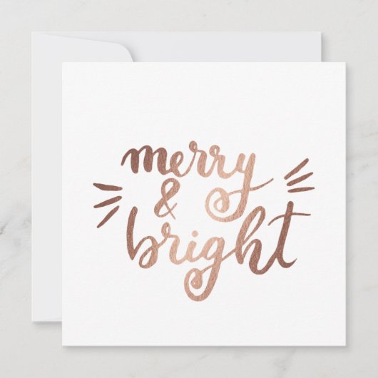 Carte Joyeux et lumineux - cuivre (Devant)