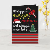 Carte Joyeux et lumineux, Noël (Fleur jaune)