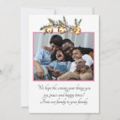 Carte Joyeux et lumineux Noël de la famille (Dos)