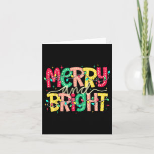 Carte Joyeux Et Lumineux Noël Funky Pyjamas Famille Xm