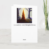 Carte Joyeux et lumineux | Petit arbre de Noël illuminé (Dos)