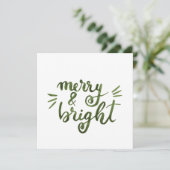 Carte Joyeux et lumineux - vert (Debout devant)