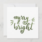 Carte Joyeux et lumineux - vert (Devant)