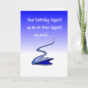 Carte joyeux et tardif voeu d'anniversaire
