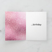Carte Joyeux Étincelle rose Glitzy (Intérieur)