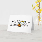 Carte Joyeux fantôme d'Halloween (Fleur jaune)