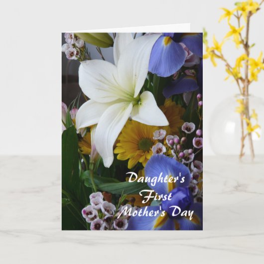 Carte Joyeux Fête de la Première Mère-Fille-Plutôt Flora (Fleur jaune)