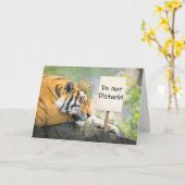 Carte Joyeux Fête des pères Tiger King Humour (Fleur jaune)