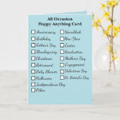 Carte Joyeux Fêtes de toutes les occasions Anniversaire (Fleur jaune)