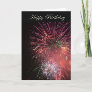 Carte Joyeux feu d'artifice d'anniversaire