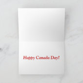 Carte Joyeux Feuilles de la fête du Canada (Intérieur)