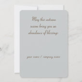 Carte Joyeux Feuilles Jaunes de automne (Dos)