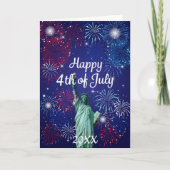 Carte Joyeux feux d'artifice 4 juillet (Devant)