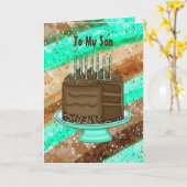 Carte Joyeux Fils d'anniversaire (Fleur jaune)