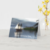 Carte Joyeux Fils d'anniversaire (Fleur jaune)