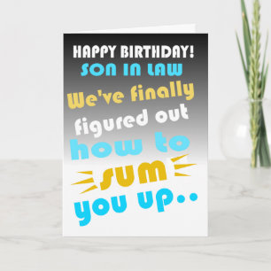 Carte Joyeux fils d'anniversaire en droit