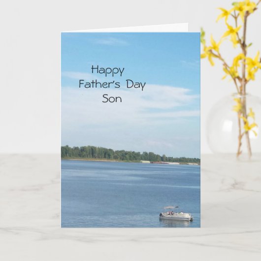 Carte Joyeux fils de Fête des pères (Fleur jaune)