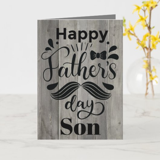 Carte Joyeux fils de Fête des pères (Fleur jaune)