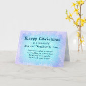 Carte Joyeux Fils de Noël et Fille en droit Distance (Fleur jaune)