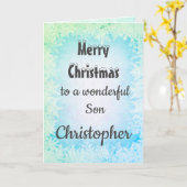 Carte Joyeux fils de Noël personnalisé (Fleur jaune)